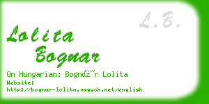 lolita bognar business card